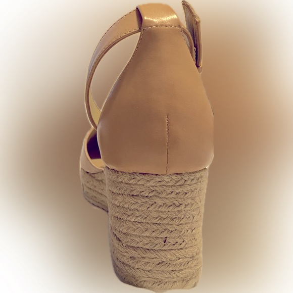 Nine West Womens Ariela Espadrille Buckle Wedge Sandals Blush Pnk Size 10 - Picture 4 of 7